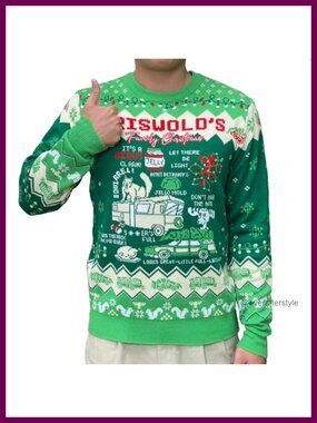 Ugly Christmas Sweater Pullover Crew Neck Long Sleeve Holiday Party Knit